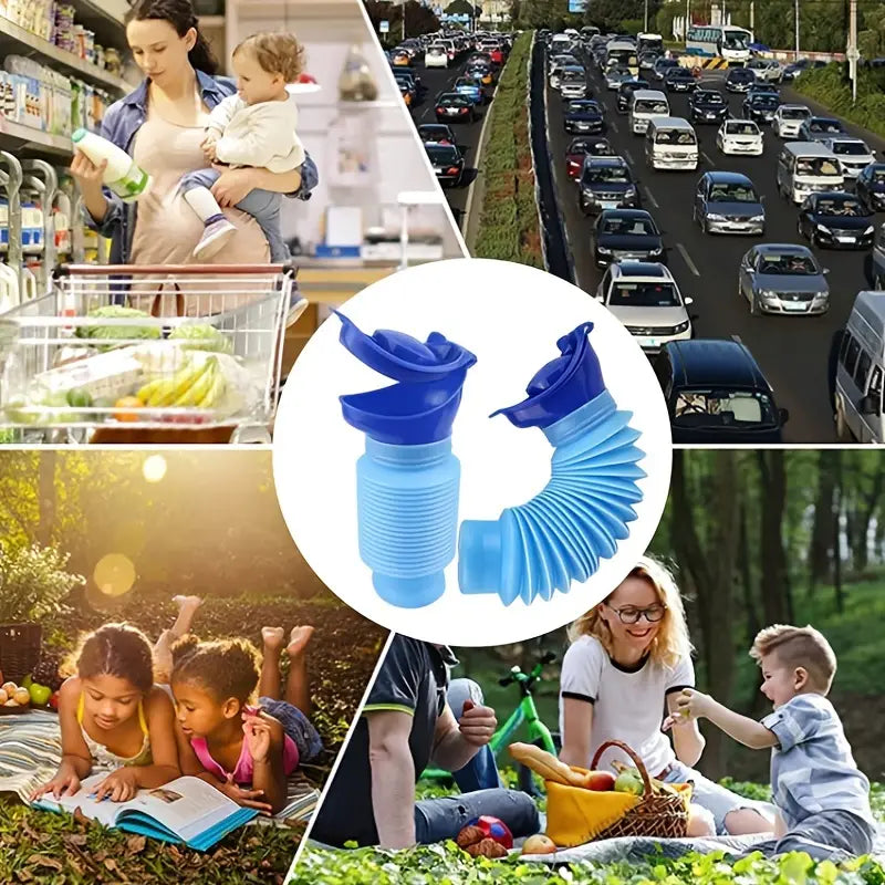 FlexRelief przenośny pisuar teleskopowy i składany dla kobiet i dzieci o pojemności 750 mililitrów | Lersk