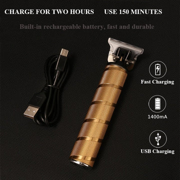 Máquinas de Cortar Pelo Profesionales para Hombre Set Dorado Inalámbrico Set de Máquinas de Cortar Pelo Doradas Inalámbricas | Lersk