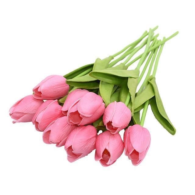 Set bouquet di fiori artificiali 10 pezzi tulipani finti | Lersk