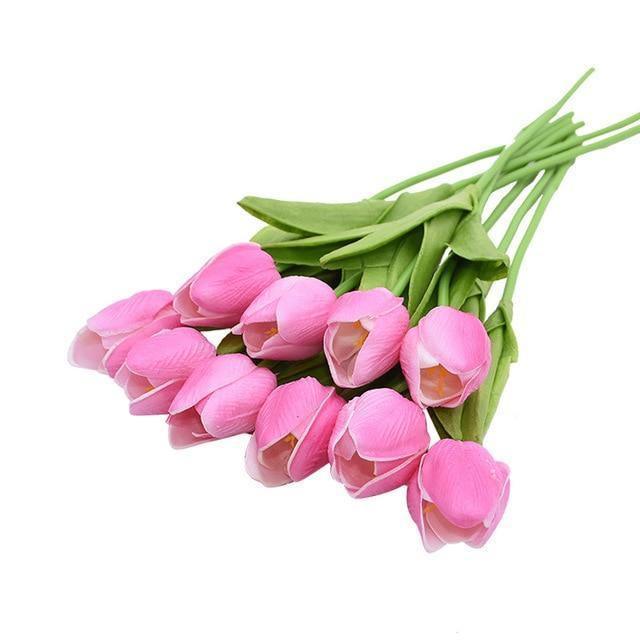 Set bouquet di fiori artificiali 10 pezzi tulipani finti | Lersk