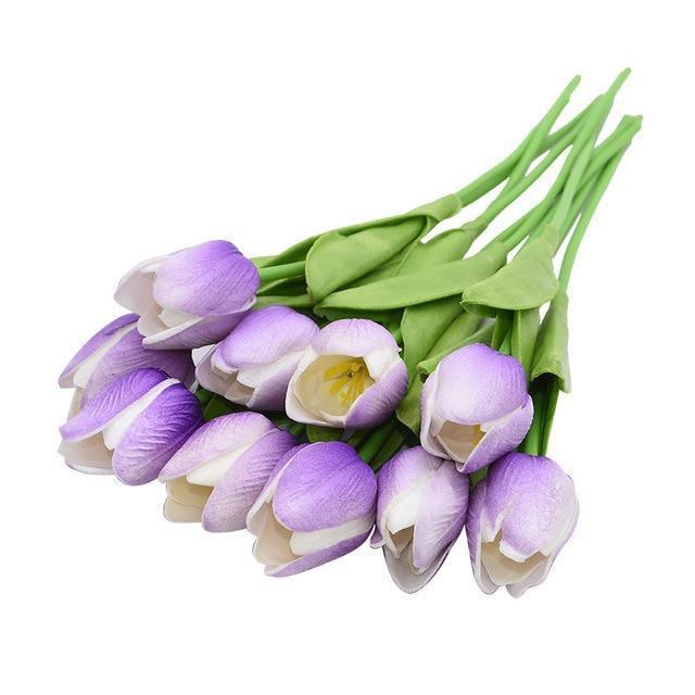 Set bouquet di fiori artificiali 10 pezzi tulipani finti | Lersk