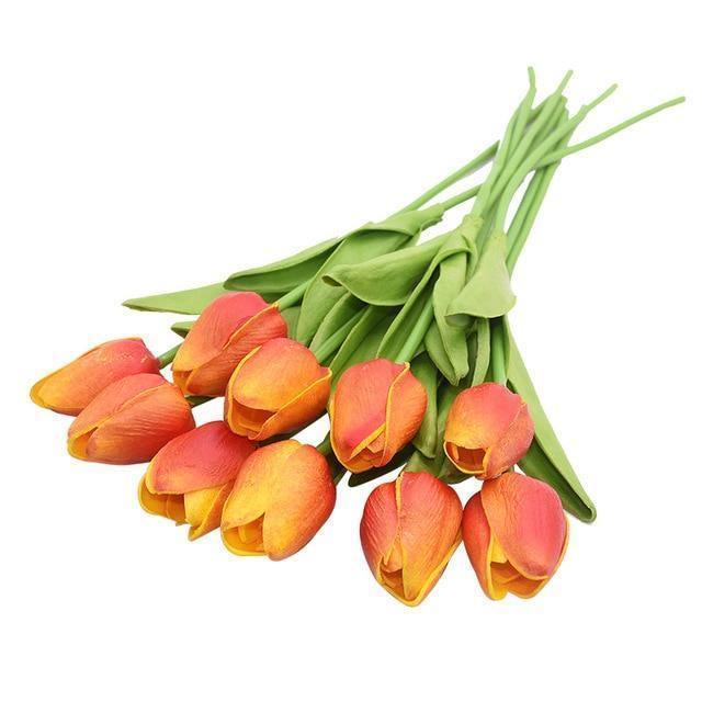 Set bouquet di fiori artificiali 10 pezzi tulipani finti | Lersk