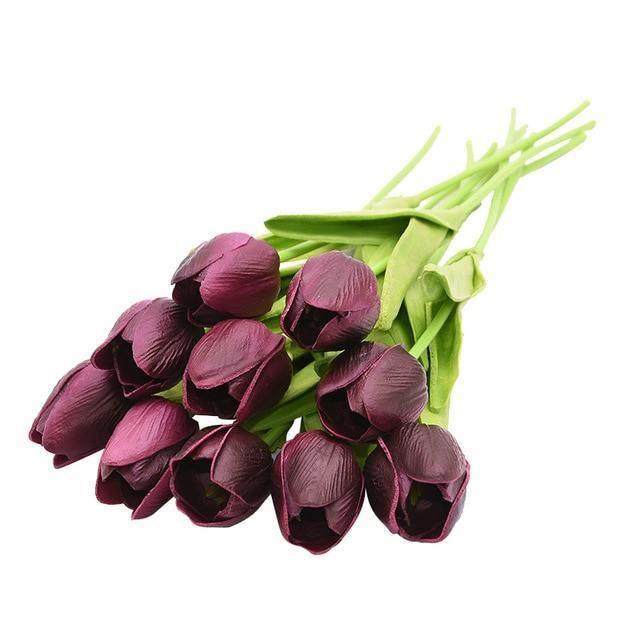 Set bouquet di fiori artificiali 10 pezzi tulipani finti | Lersk