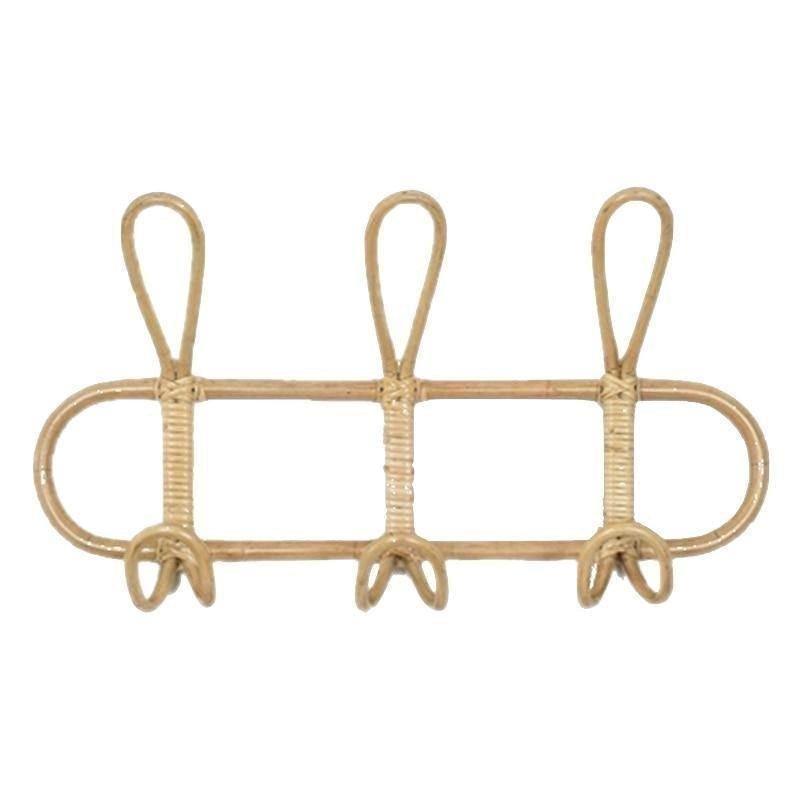 Rattan 3-Hook Wall Hanger for Nursery and Bedroom Decor | Lersk