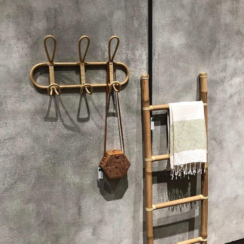 Rattan 3-Hook Wall Hanger for Nursery and Bedroom Decor | Lersk