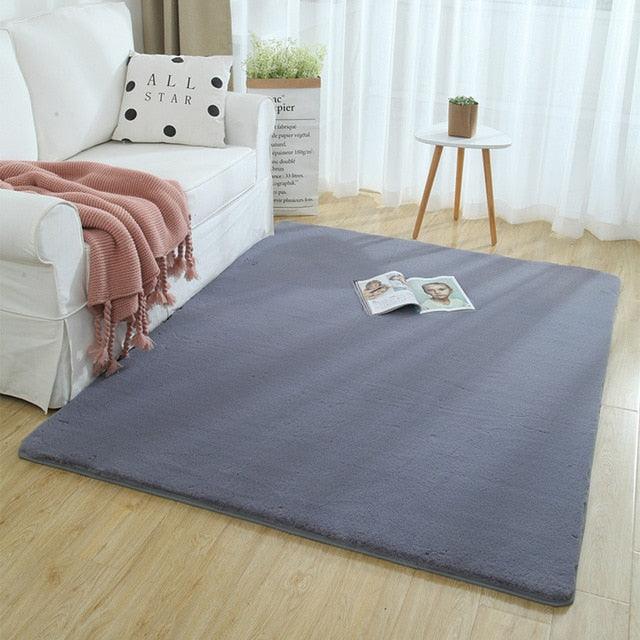 Plush Nordic Faux Fur Microfiber Rug | Lersk