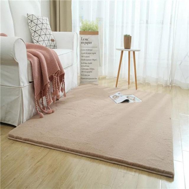 Plush Nordic Faux Fur Microfiber Rug | Lersk