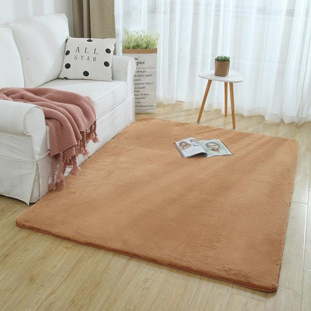 Plush Nordic Faux Fur Microfiber Rug | Lersk