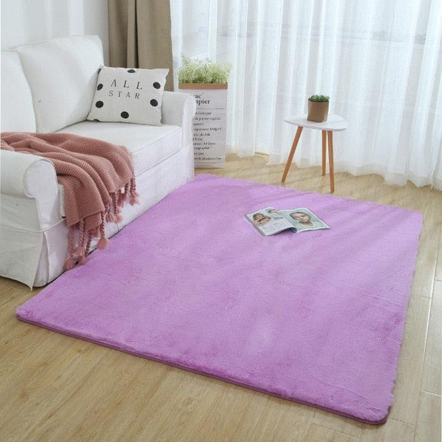 Plush Nordic Faux Fur Microfiber Rug | Lersk