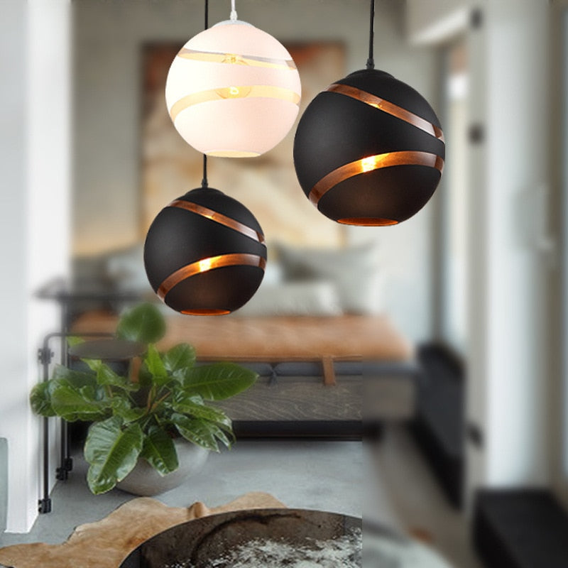 Aviara Nordic Glass Ball Pendant Light E27 Cord For Bedroom | Lersk