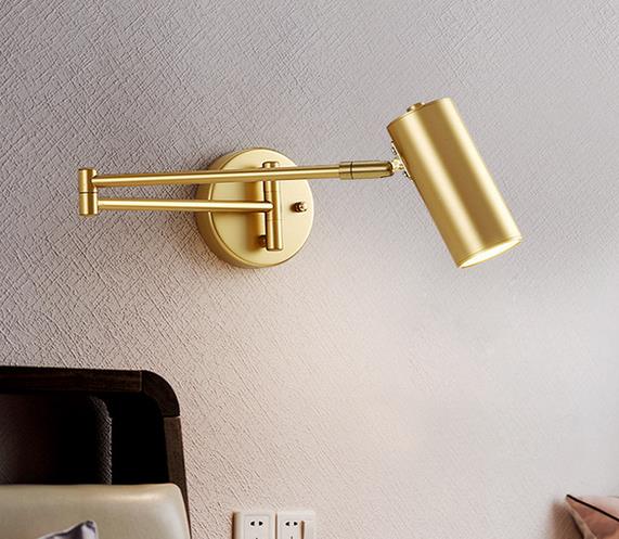 AeroLume Swivel Wall Sconce Iron With Brushed Brass Finish | Lersk