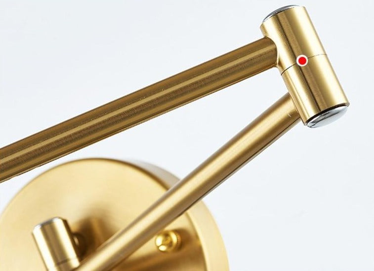 AeroLume Swivel Wall Sconce Iron With Brushed Brass Finish | Lersk