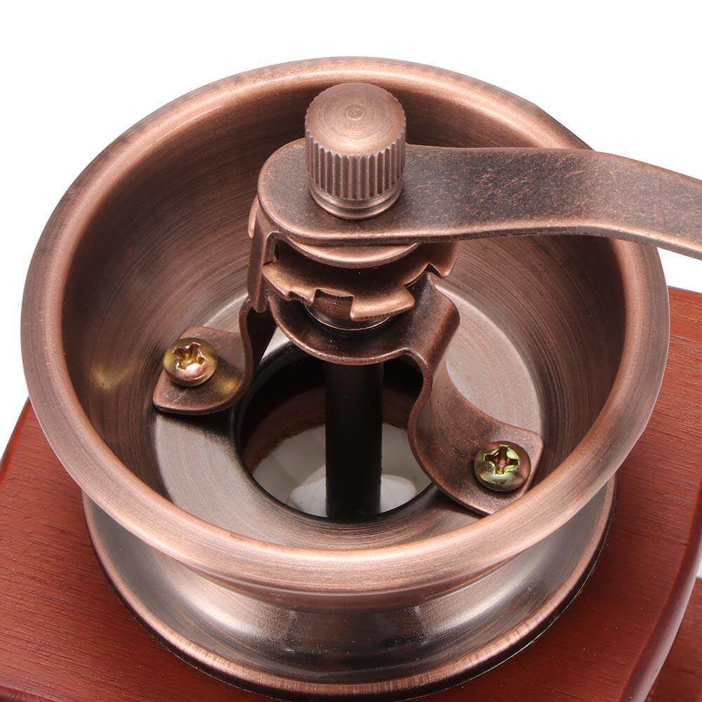 Antique Wooden Manual Coffee Grinder for Freshly Ground Coffee Beans, Classic Kitchen Tool | Lersk