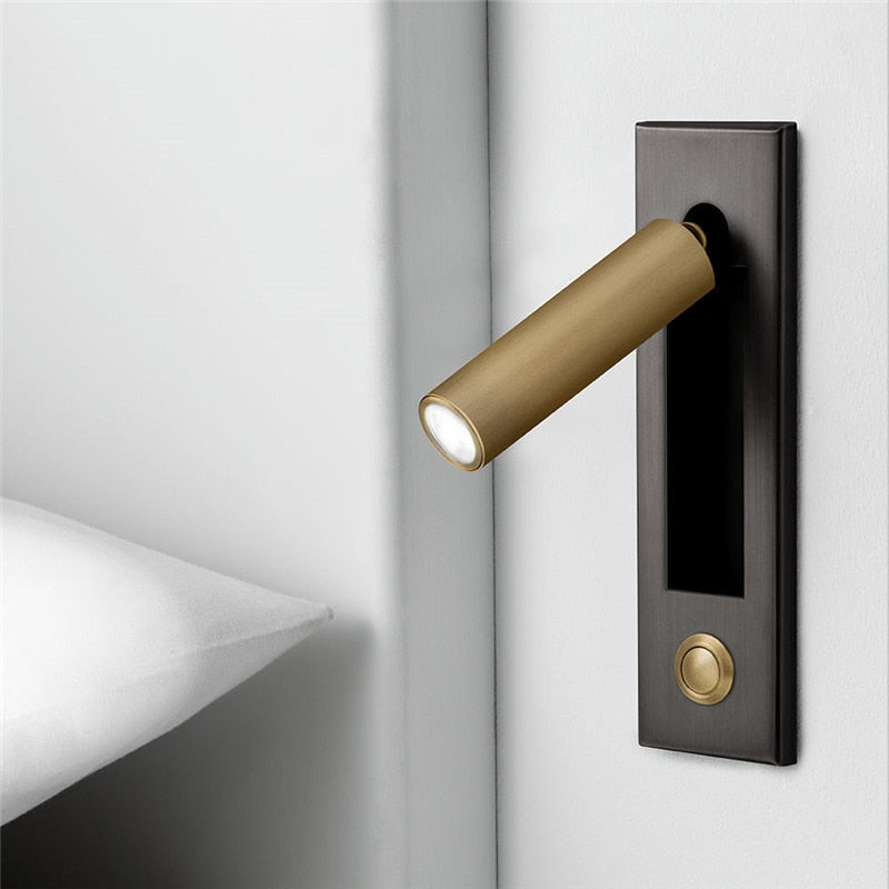 Koa | Recessed Push Switch LED Wall Lamp with Reading Light | Lersk