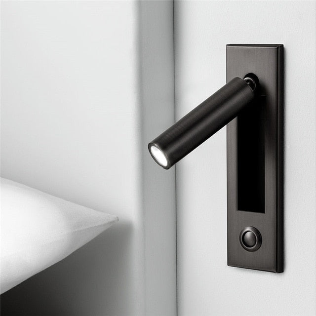 Koa | Recessed Push Switch LED Wall Lamp with Reading Light | Lersk