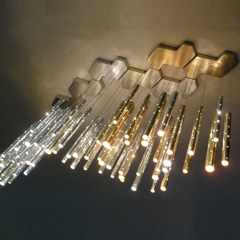 Radiant Elongated Cylindrical Chandelier | Lersk