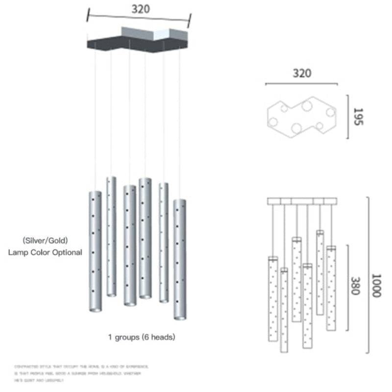 Radiant Elongated Cylindrical Chandelier | Lersk