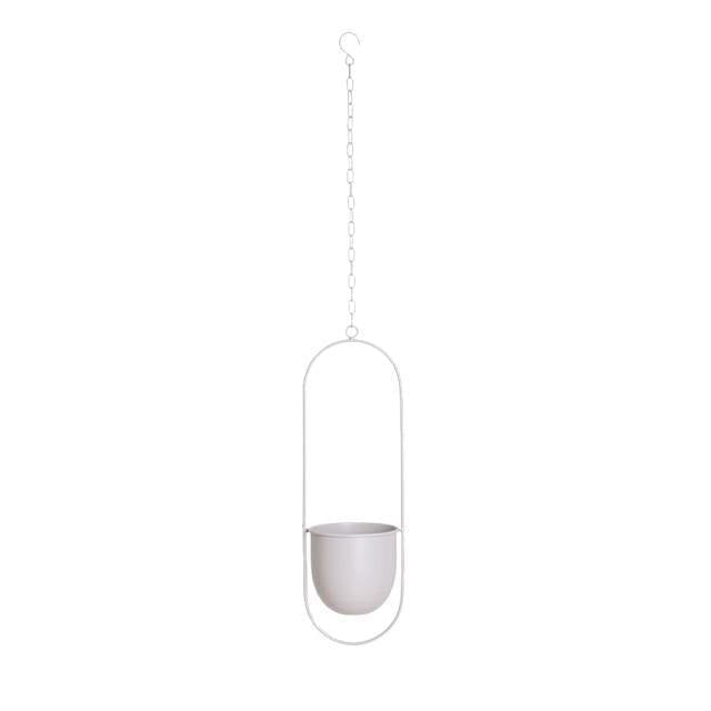 Nivara Inky Finish Metal Hanging Planter for Modern Homes | Lersk