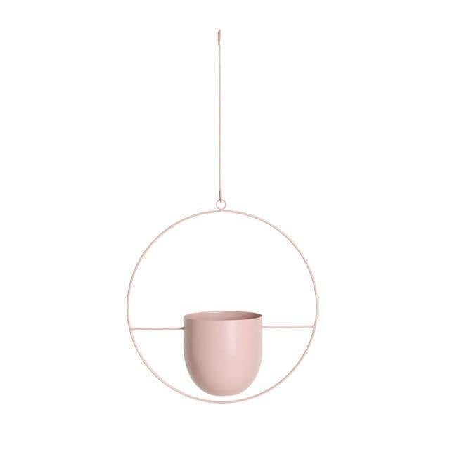 Nivara Inky Finish Metal Hanging Planter for Modern Homes | Lersk