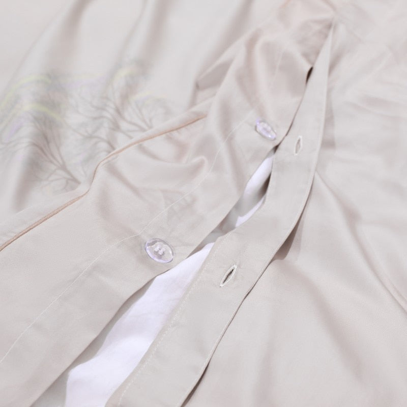 Aurelia Egyptian Cotton Bedding Set With Floral Print | Lersk