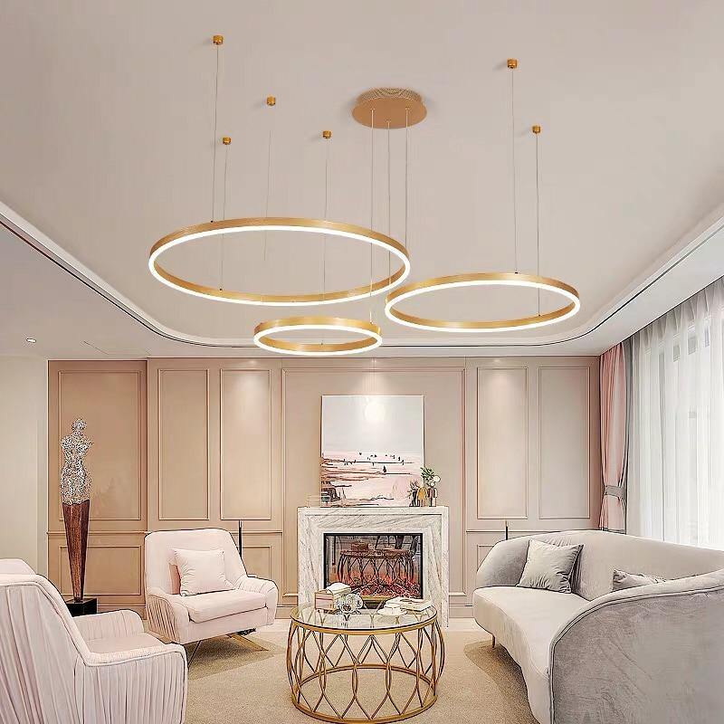 LuxeGlow | Lampadario Moderno Rotondo Elegante a Luce Infinita | Lersk