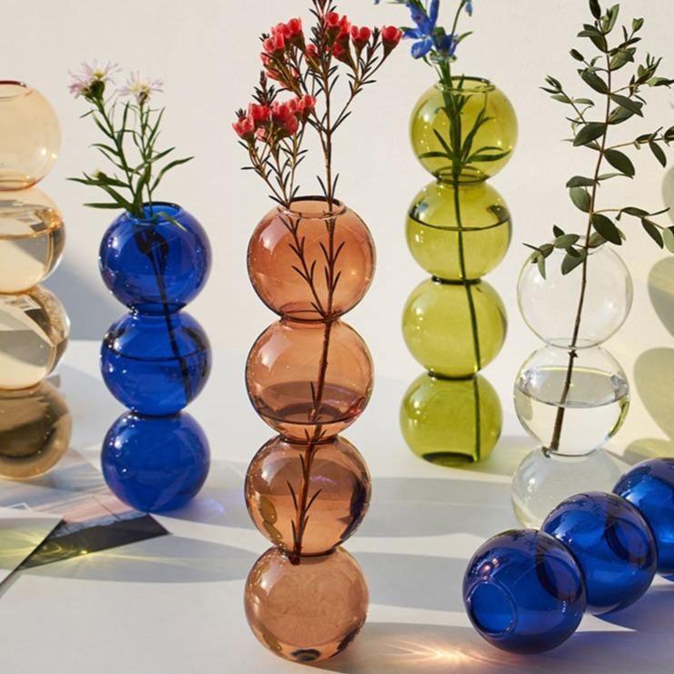 AuraGlass Bubble Vase for Crystal Clear Glass Decor | Lersk
