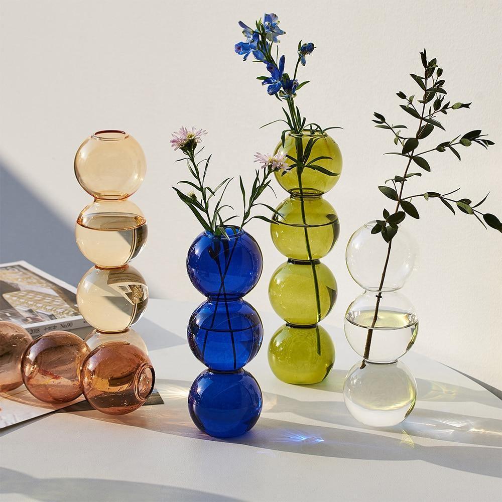 AuraGlass Bubble Vase for Crystal Clear Glass Decor | Lersk