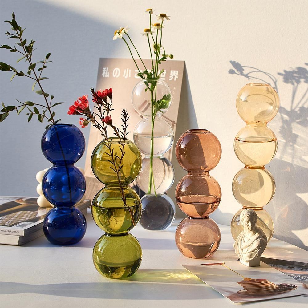 AuraGlass Bubble Vase for Crystal Clear Glass Decor | Lersk