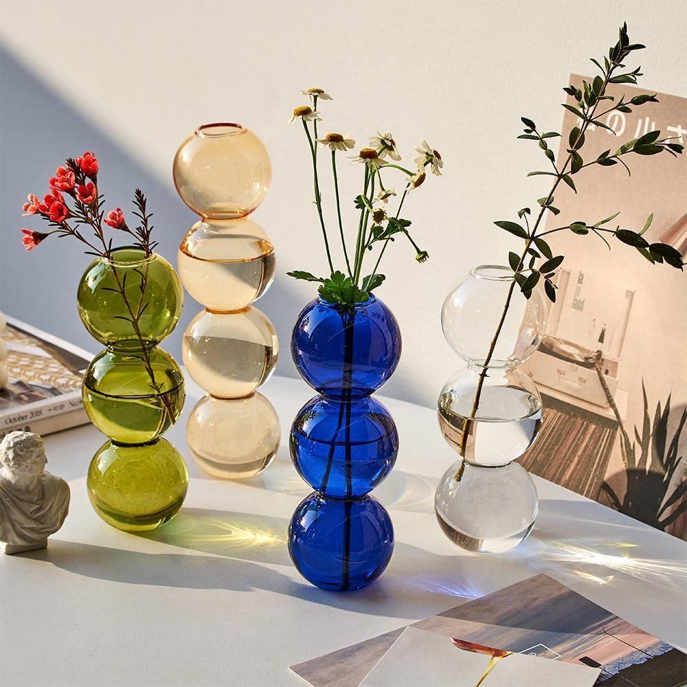 AuraGlass Bubble Vase for Crystal Clear Glass Decor | Lersk