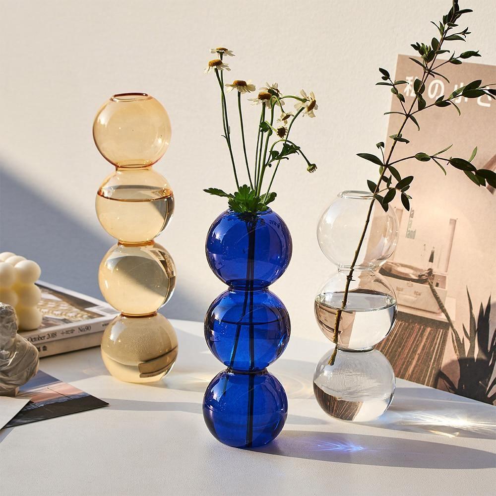 AuraGlass Bubble Vase for Crystal Clear Glass Decor | Lersk