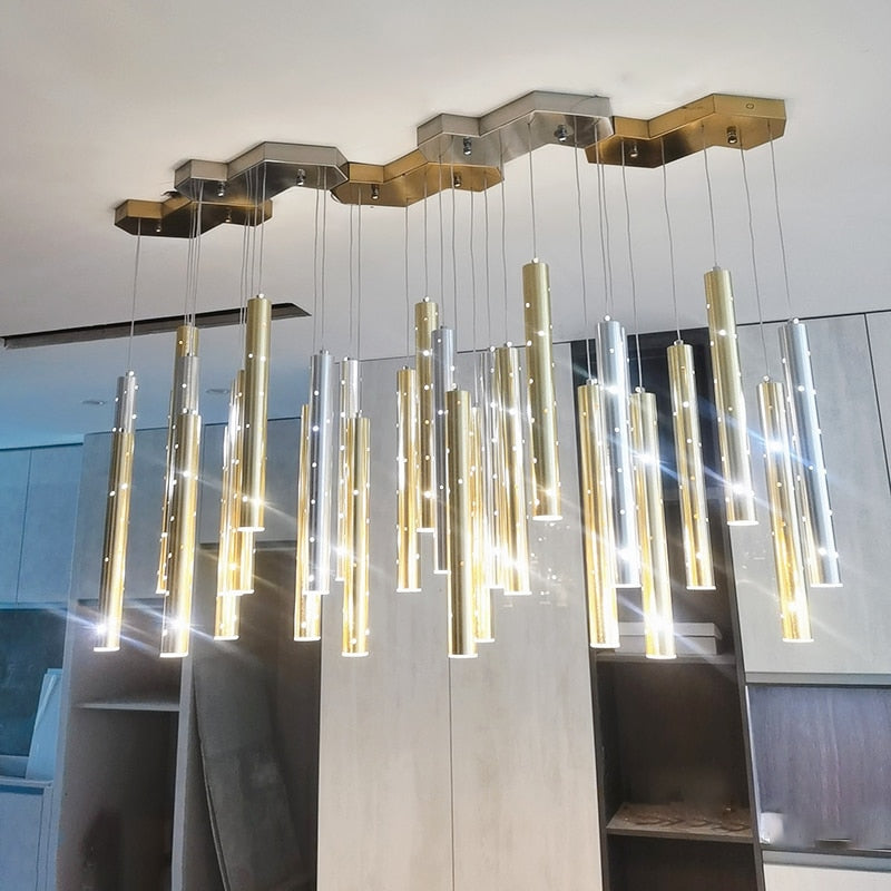 Radiant Elongated Cylindrical Chandelier | Lersk