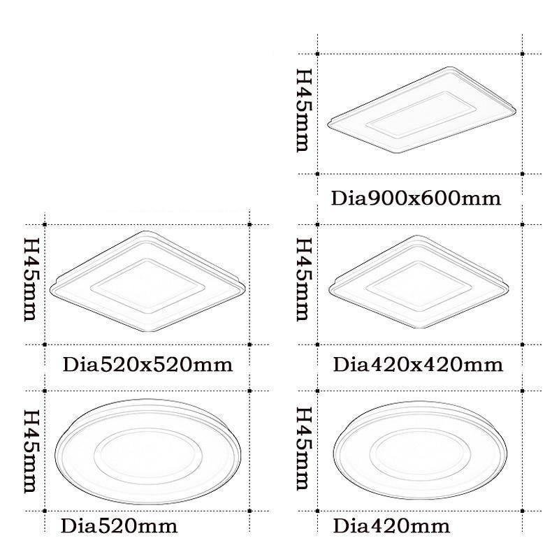 Luz de Techo Rectangular con Diseño Geométrico | Lersk