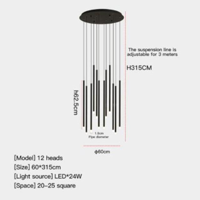 Elegant Nordic Black Chandelier | Lersk
