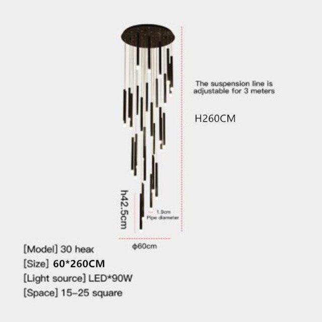 Elegant Nordic Black Chandelier | Lersk