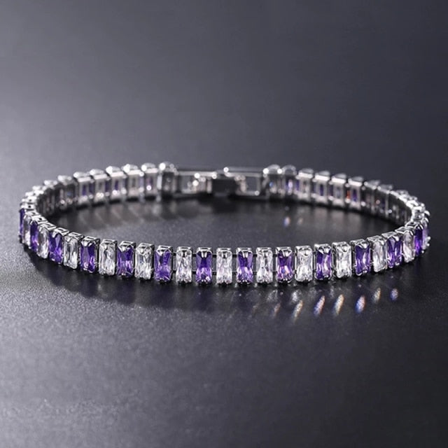 Bracelet chaîne tennis AstraLuxe avec accents en zirconium pour un éclat intemporel | Lersk