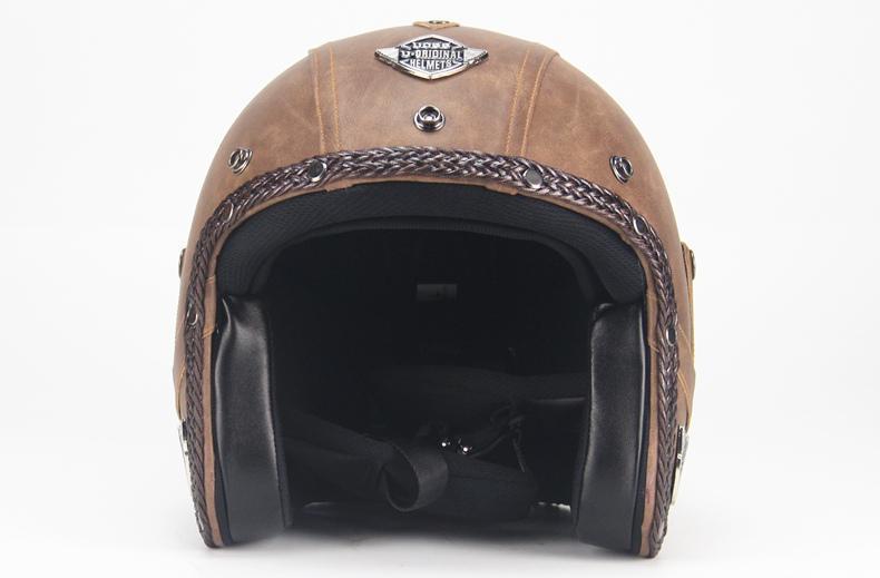 Retro Vintage Open Face Motorcycle Helmet With Goggle Mask For Classic Riders And Retro Enthusiasts | Lersk