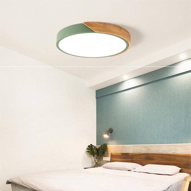 ضوء سقفي دائري LED على الطراز الإسكندنافي بإضاءة ناعمة وتصميم بسيط لغرف النوم ومناطق العمل | Lersk