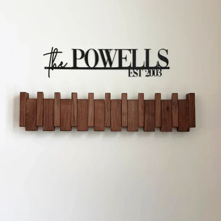 Talvero | Wooden Piano Coat Rack Wall Hook For Coats And Accessories