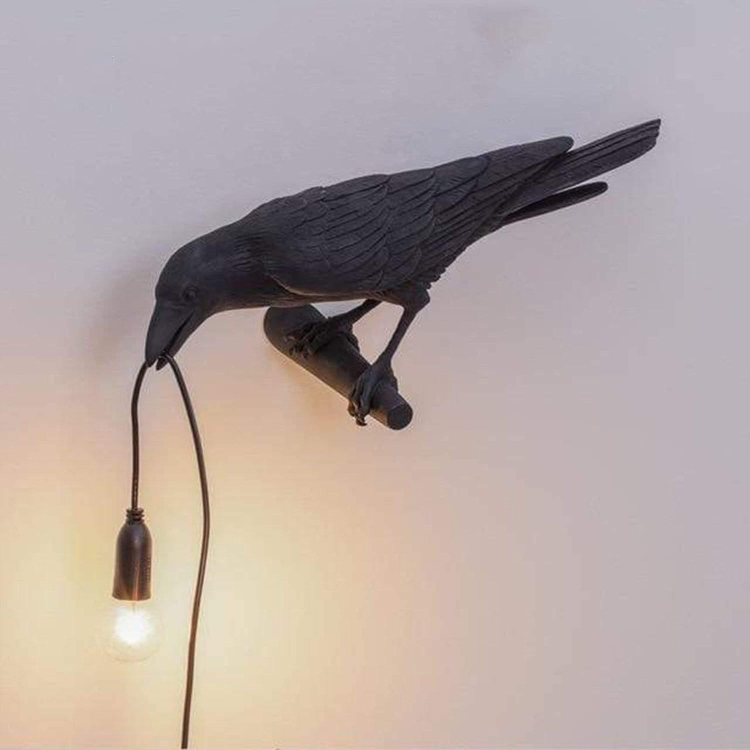 Rookhaven Whimsical Raven Bird Table Lamp for Living Room | Lersk