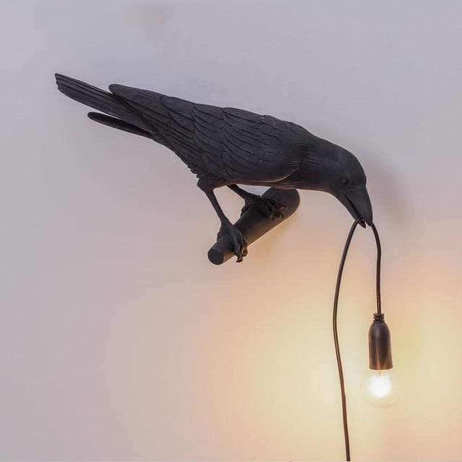 Rookhaven Whimsical Raven Bird Table Lamp for Living Room | Lersk