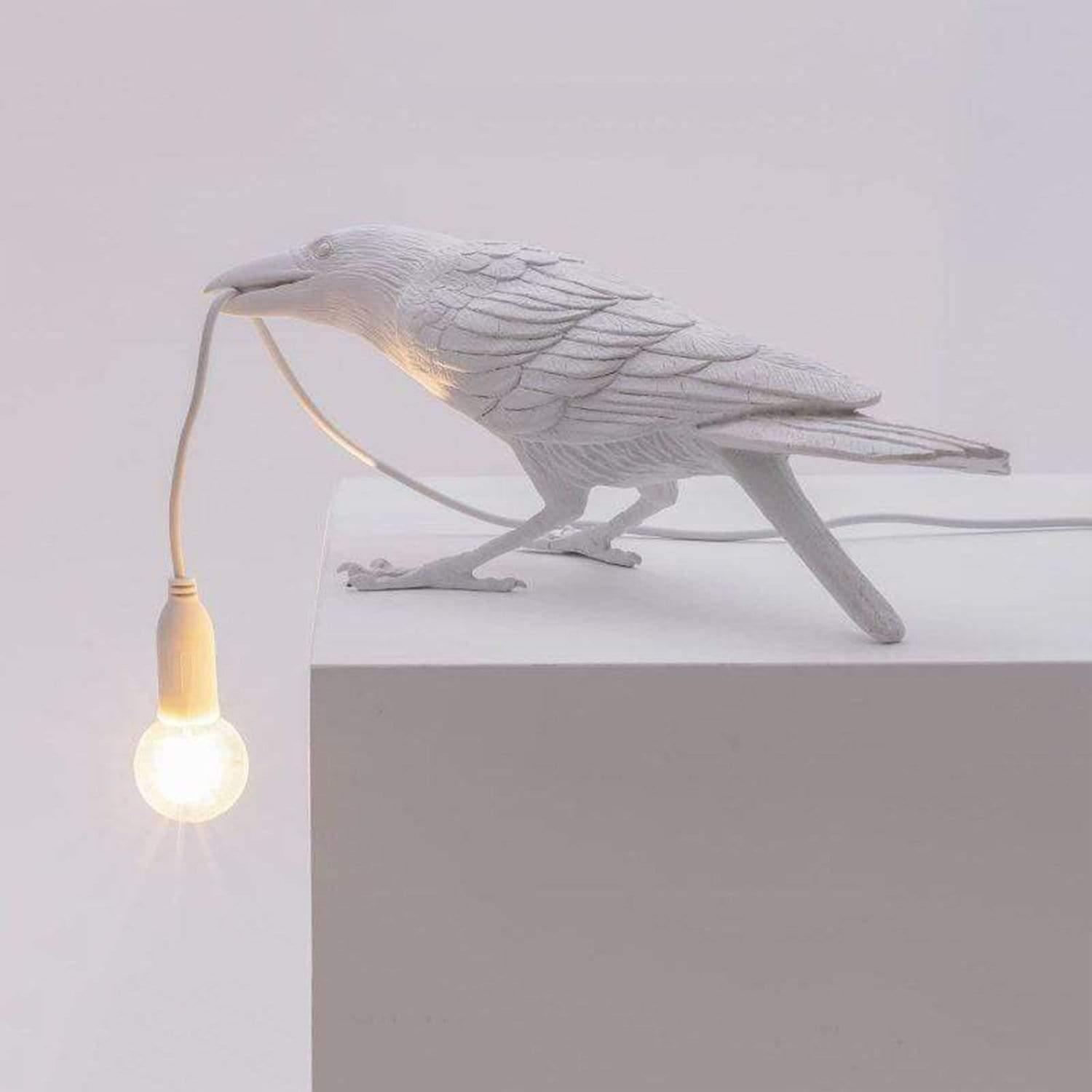Rookhaven Whimsical Raven Bird Table Lamp for Living Room | Lersk