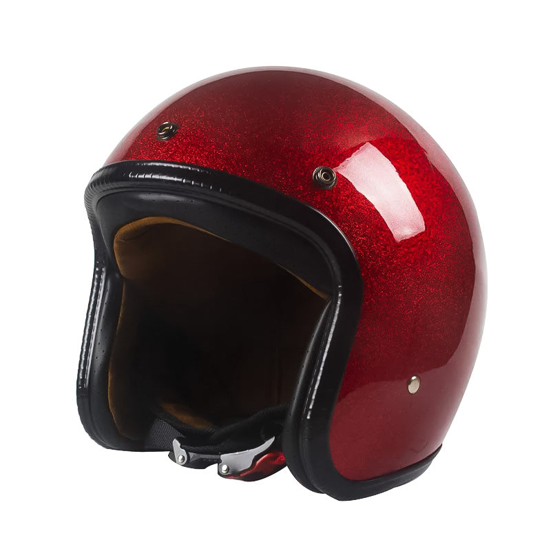 Retro Cruiser Open Face Helm DOT-zertifiziert Leicht und Bequem für Fahrer | Lersk