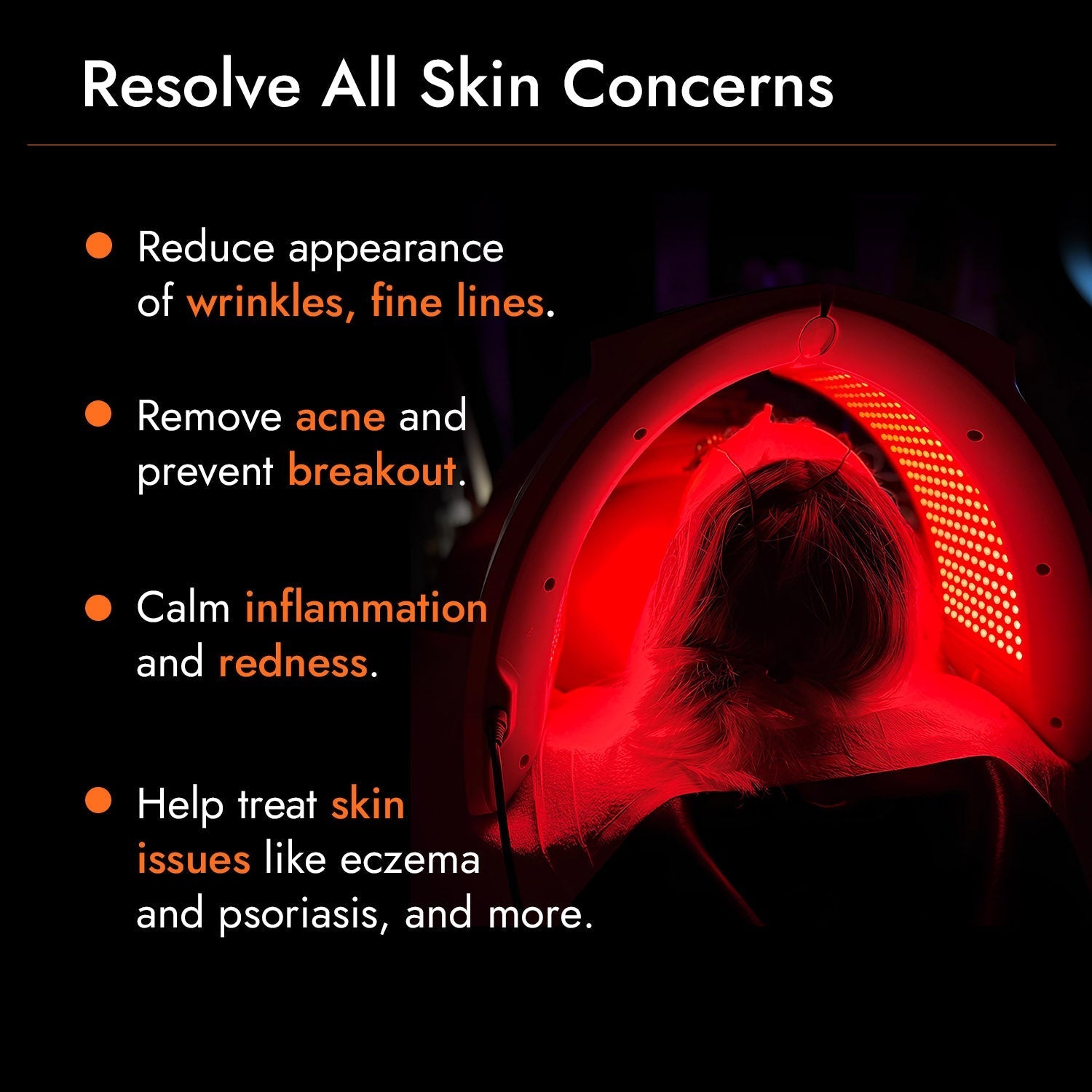 LED Light Therapy Device | 7-Wavelength LED Light Therapy Device for Face & Body | Lersk