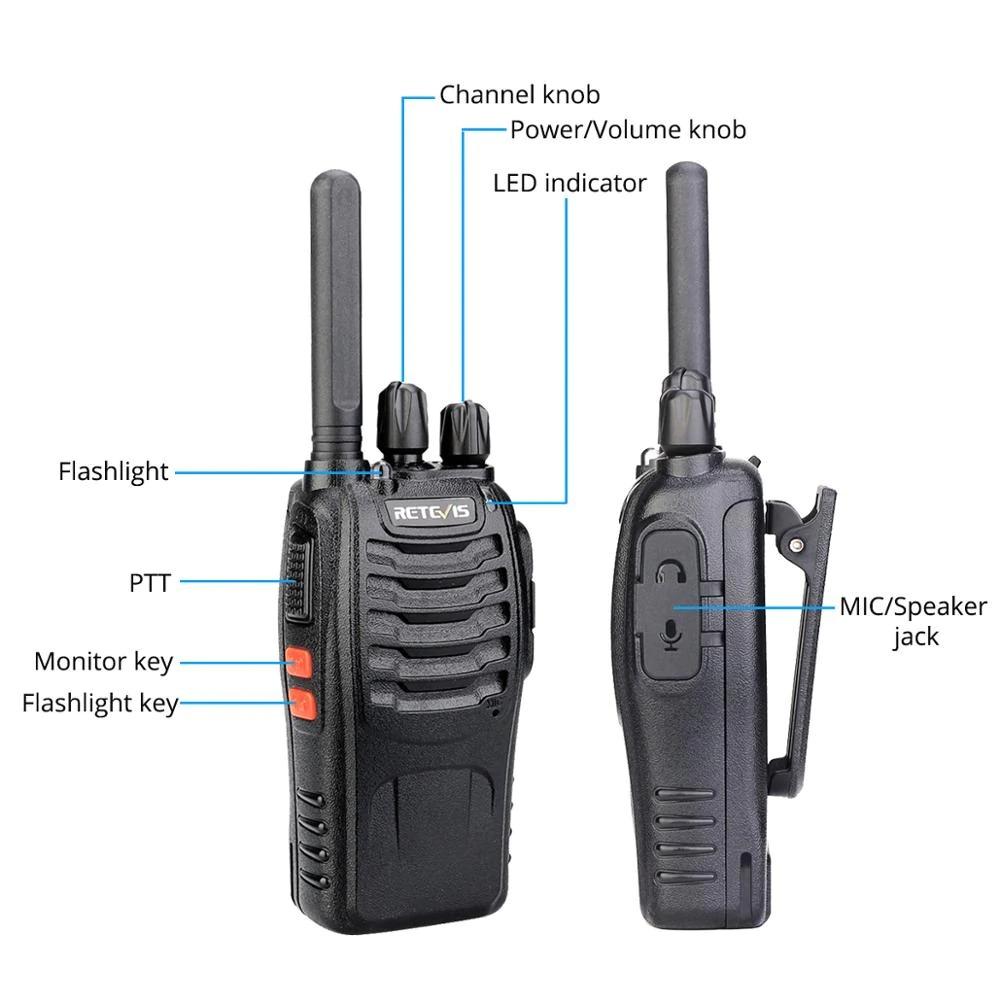 NexTone USB wiederaufladbare Walkie-Talkies 2er-Pack mit 1,3 km Reichweite | Lersk