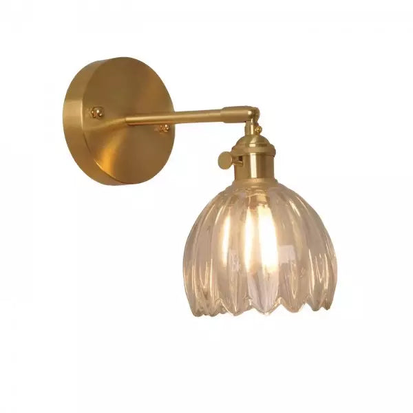 Nástěnné skleněné světlo Blossom Tulip s teplým vintage světlem | Lersk