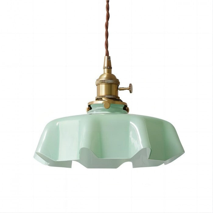 Elora Cream Floral Glass Pendant Light For Living & Dining | Lersk