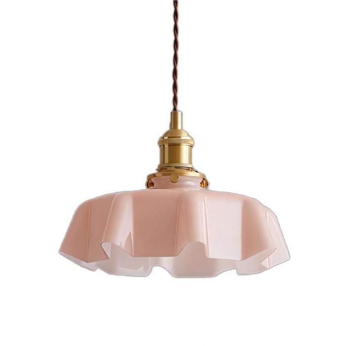 Elora Cream Floral Glass Pendant Light For Living & Dining | Lersk