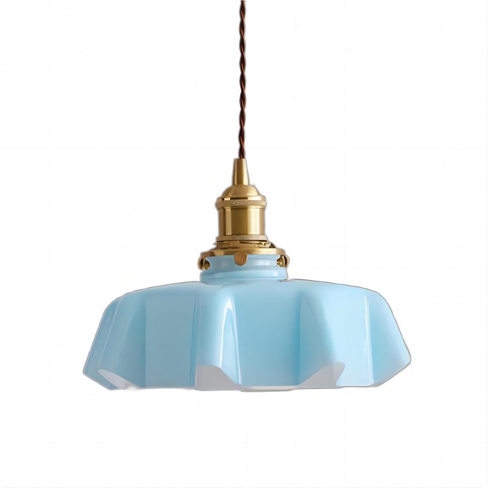 Elora Cream Floral Glass Pendant Light For Living & Dining | Lersk