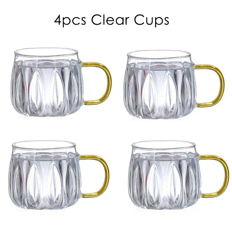 Set Caraffa in Vetro Vintage Nova con Coperchio e Bicchieri in Acciaio Inox | Lersk