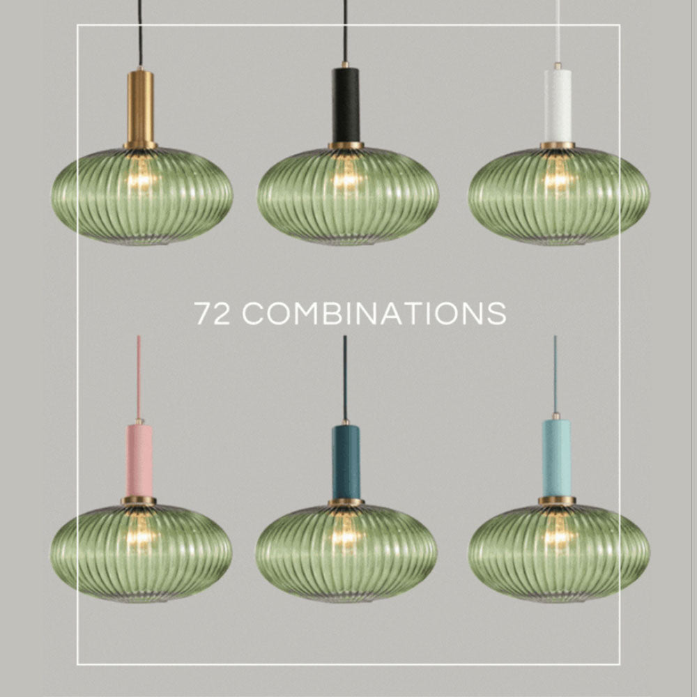 Nordic Fluted Glass Pendant Lamp for Modern Interiors | Lersk
